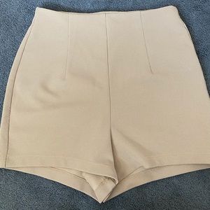 Nude high waisted shorts